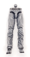 Male Legs: GRAY Contract Ops Pant Legs - Right AND Left WITH WAIST - 1:18 Scale MTF Accessory for 3-3/4" Action Figures