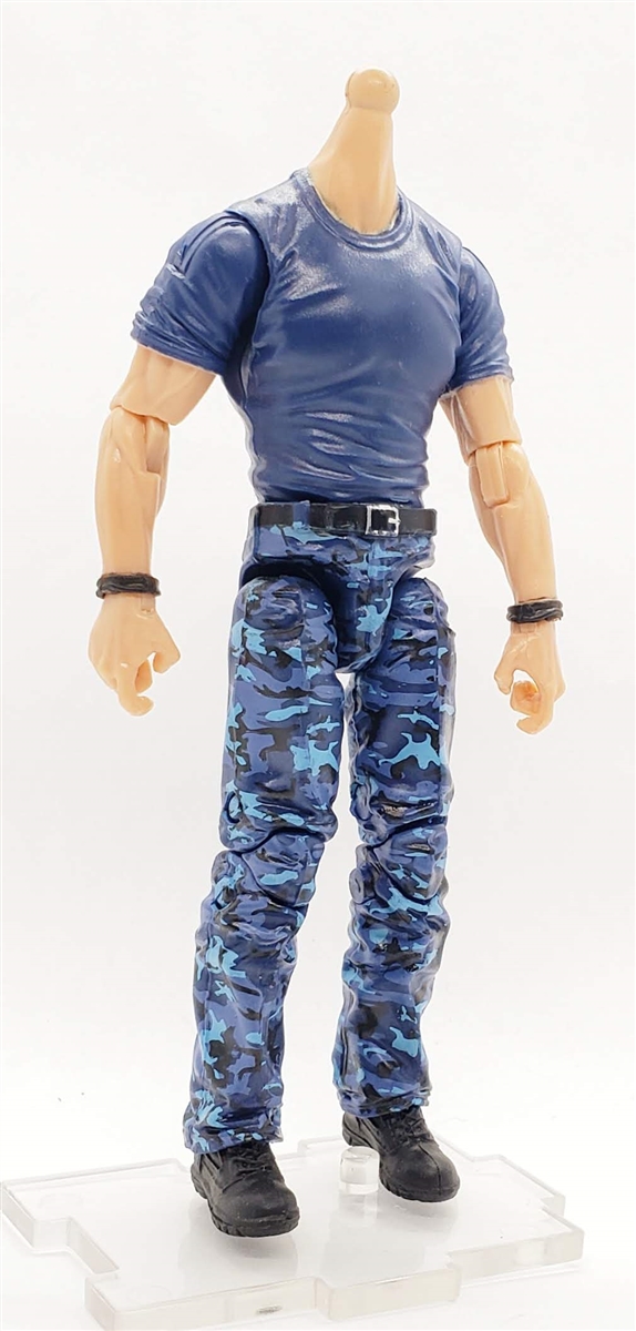 Contract-Ops BLUE T-Shirt & BLUE CAMO Pants LIGHT TAN (ASIAN) Skin tone  MTF Male