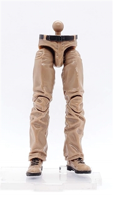Male Legs: BROWN Contract Ops Pant Legs - Right AND Left WITH WAIST - 1:18 Scale MTF Accessory for 3-3/4" Action Figures