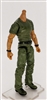 "Contract-Ops" GREEN T-Shirt & GREEN Pants TAN Skin tone MTF Male Body WITHOUT Head - 1:18 Scale Marauder Task Force Action Figure