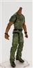 "Contract-Ops" GREEN T-Shirt & GREEN Pants DARK Skin tone MTF Male Body WITHOUT Head - 1:18 Scale Marauder Task Force Action Figure