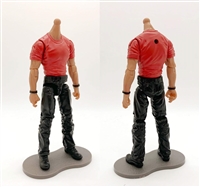 "Contract-Ops" RED T-Shirt & BLACK Pants TAN Skin tone MTF Male Body WITHOUT Head - 1:18 Scale Marauder Task Force Action Figure