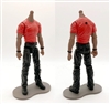 "Contract-Ops" RED T-Shirt & BLACK Pants DARK Skin tone MTF Male Body WITHOUT Head - 1:18 Scale Marauder Task Force Action Figure