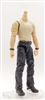 "Contract-Ops" TAN T-Shirt & BLACK Pants LIGHT TAN (ASIAN) Skin tone MTF Male Body WITHOUT Head - 1:18 Scale Marauder Task Force Action Figure