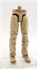 Male Legs: TAN Contract Ops Pant Legs - Right AND Left WITH WAIST - 1:18 Scale MTF Accessory for 3-3/4" Action Figures