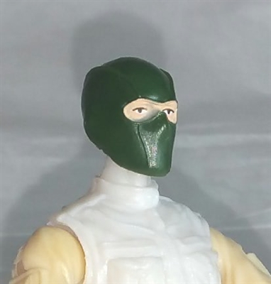 Male Head: Balaclava Mask DARK GREEN Version - 1:18 Scale MTF Accessory for 3-3/4" Action Figures