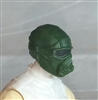 Male Head: Mask with Goggles & Breather DARK GREEN Version - 1:18 Scale MTF Accessory for 3-3/4" Action Figures