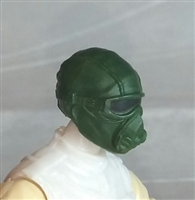 Male Head: Mask with Goggles & Breather DARK GREEN Version - 1:18 Scale MTF Accessory for 3-3/4" Action Figures