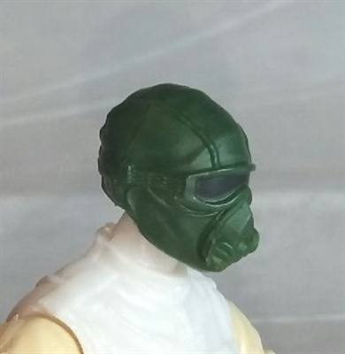 Male Head: Mask with Goggles & Breather DARK GREEN Version - 1:18 Scale MTF Accessory for 3-3/4" Action Figures