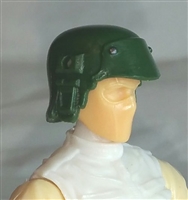 Headgear: Armor Helmet DARK GREEN Version - 1:18 Scale Modular MTF Accessory for 3-3/4" Action Figures