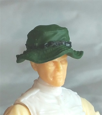Headgear: Boonie Hat DARK GREEN Version - 1:18 Scale Modular MTF Accessory for 3-3/4" Action Figures