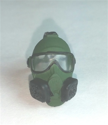Headgear: Gasmask DARK GREEN Version - 1:18 Scale Modular MTF Accessory for 3-3/4" Action Figures