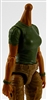 MTF Female Valkyries T-Shirt Torso ONLY (NO WAIST/LEGS): DARK GREEN & DARK GREEN Version with TAN Skin Tone - 1:18 Scale Marauder Task Force Accessory