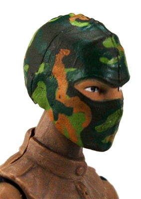 Female Head: Balaclava Mask DARK GREEN CAMO Version - 1:18 Scale MTF Valkyries Accessory for 3-3/4" Action Figures