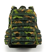 Female Vest: Utility Type CAMO DARK GREEN Version - 1:18 Scale Modular MTF Valkyries Accessory for 3-3/4" Action Figures