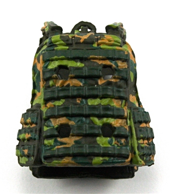 Female Vest: Utility Type CAMO DARK GREEN Version - 1:18 Scale Modular MTF Valkyries Accessory for 3-3/4" Action Figures