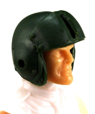 Headgear: DARK GREEN Flight Helmet - 1:18 Scale Modular MTF Accessory for 3-3/4" Action Figures