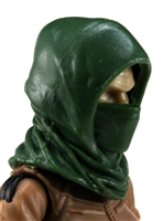 Headgear: Hood DARK GREEN Version - 1:18 Scale Modular MTF Accessory for 3-3/4" Action Figures
