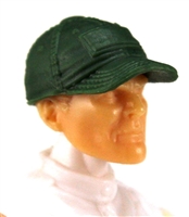 Headgear: Baseball Cap DARK GREEN Version - 1:18 Scale Modular MTF Accessory for 3-3/4" Action Figures