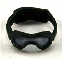 Headgear: Large Goggles DARK GREEN Version with SMOKE Tint - 1:18 Scale Modular MTF Accessory for 3-3/4" Action Figures