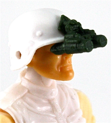 Headgear: NVG Night Vision Goggles with Plug DARG GREEN Version - 1:18 Scale Modular MTF Accessory for 3-3/4" Action Figures
