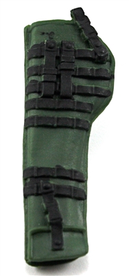 Rifle Sheath Backpack: DARK GREEN & BLACK Version - 1:18 Scale Modular MTF Accessory for 3-3/4" Action Figures