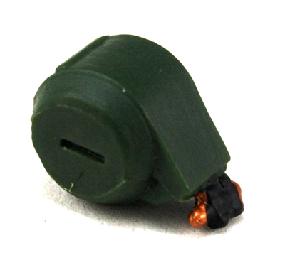 Steady-Cam Gun: Ammo Drum DARK GREEN Version - 1:18 Scale Weapon Accessory for 3 3/4 Inch Action Figures