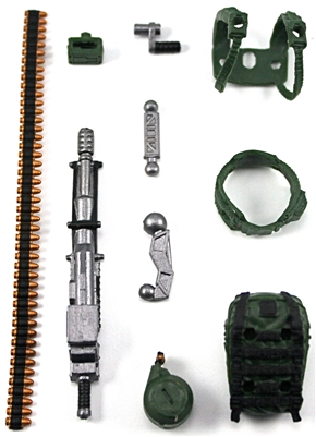 Steady-Cam Gun Gun-Metal DELUXE Set: DARK GREEN & BLACK Version - 1:18 Scale Weapon Set for 3 3/4 Inch Action Figures