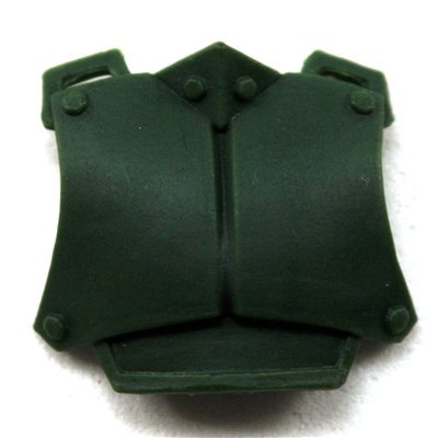 Armor Chest Plate: DARK GREEN Version - 1:18 Scale Modular MTF Accessory for 3-3/4" Action Figures