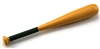 Baseball Bat: Wood color with DARK GREEN handle grip - 1:18 Scale Weapon Accessory for 3 3/4 Inch Action Figures