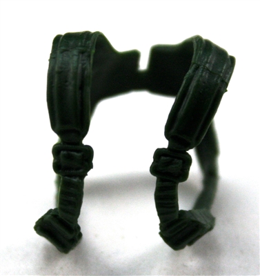 Male Vest: Shoulder Rig DARK GREEN Version - 1:18 Scale Modular MTF Accessory for 3-3/4" Action Figures