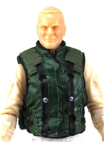 Male Vest: Model 86 Type DARK GREEN Version - 1:18 Scale Modular MTF Accessory for 3-3/4" Action Figures