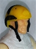 Headgear: Half-Shell Helmet YELLOW Version - 1:18 Scale Modular MTF Accessory for 3-3/4" Action Figures