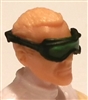 Headgear: Standard Goggles BLACK Version with GREEN Tint Lenses   - 1:18 Scale Modular MTF Accessory for 3-3/4" Action Figures