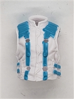 Male Vest: Model 86 Type WHITE & LIGHT BLUE Version - 1:18 Scale Modular MTF Accessory for 3-3/4" Action Figures