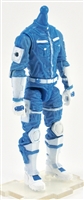 "Strato-Ops" Armor Leg Version LIGHT BLUE & WHITE MTF Male Trooper Body WITHOUT Head - 1:18 Scale Marauder Task Force Action Figure