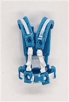 Male Vest: Harness Rig LIGHT BLUE with WHITE Version - 1:18 Scale Modular MTF Accessory for 3-3/4" Action Figures