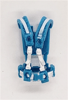 Male Vest: Harness Rig LIGHT BLUE with WHITE Version - 1:18 Scale Modular MTF Accessory for 3-3/4" Action Figures