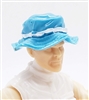 Headgear: Boonie Hat LIGHT BLUE with WHITE Version - 1:18 Scale Modular MTF Accessory for 3-3/4" Action Figures