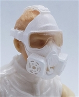 Headgear: Gasmask ALL WHITE Version - 1:18 Scale Modular MTF Accessory for 3-3/4" Action Figures