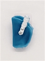 Pistol Holster: Small Left Handed LIGHT BLUE with WHITE Version - 1:18 Scale Modular MTF Accessory for 3-3/4" Action Figures