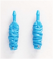 Female Forearms: LIGHT BLUE Cloth Forearms (NO Armor) - Right AND Left (Pair) - 1:18 Scale MTF Vakyries Accessory for 3-3/4" Action Figures