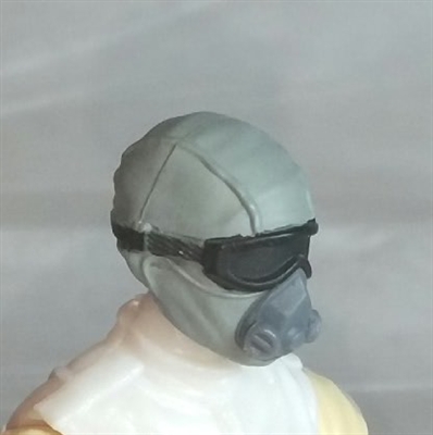 Male Head: Mask with Goggles & Breather GRAY Version - 1:18 Scale MTF Accessory for 3-3/4" Action Figures