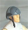 Headgear: Half-Shell Helmet GRAY Version - 1:18 Scale Modular MTF Accessory for 3-3/4" Action Figures