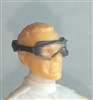 Headgear: Standard Goggles with Strap GRAY Version - 1:18 Scale Modular MTF Accessory for 3-3/4" Action Figures
