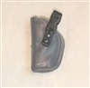 Pistol Holster: Small Left Handed GRAY Version - 1:18 Scale Modular MTF Accessory for 3-3/4" Action Figures