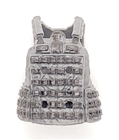 Male Vest: Utility Type GRAY & Black Version - 1:18 Scale Modular MTF Accessory for 3-3/4" Action Figures