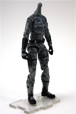MTF Female Valkyries Body WITHOUT Head GRAY Camo "Urban-Ops" Version BASIC - 1:18 Scale Marauder Task Force Action Figure