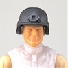 Headgear: LWH Combat Helmet GRAY Version - 1:18 Scale Modular MTF Accessory for 3-3/4" Action Figures