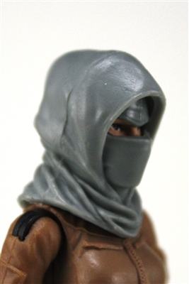 Headgear: Hood GRAY Version - 1:18 Scale Modular MTF Accessory for 3-3/4" Action Figures